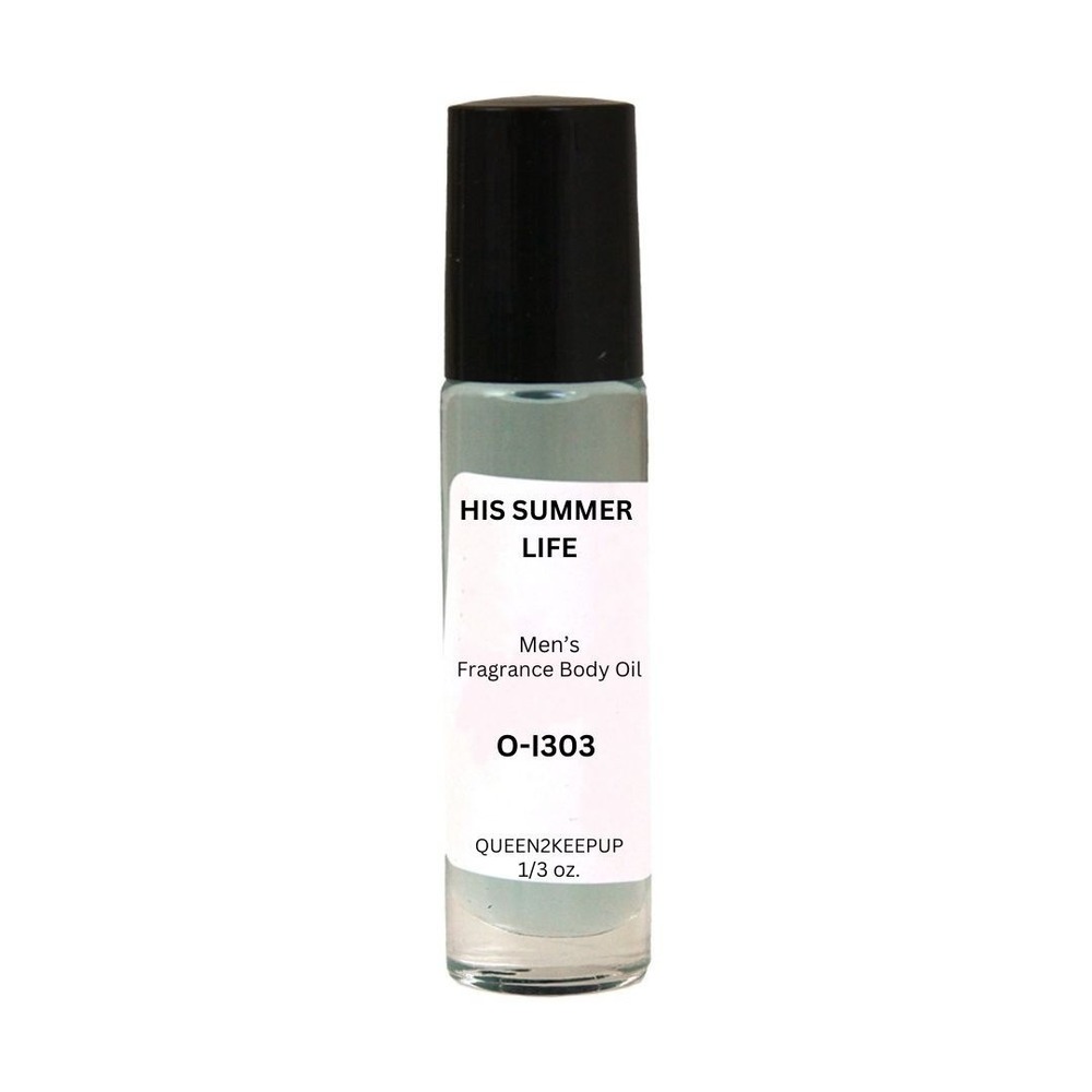His Summer Life (Men) Body Oil 10 ml Fragrance All Natural 1/3 oz Roll-On